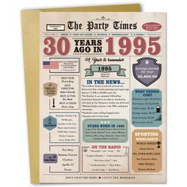 Zyulin 30th Birthday Decorations for Her Him, 30th Birthday Card Gifts for Women Men, Gifts for 30 Year Old Woman Man