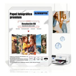 Papel Fotográfico Brillante A4 50hojas Color Blanco