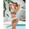 Traje de baño deportivo de dos piezas para mujer con
