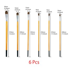 CLVPAI 6 Piece Paint Brush Set, Acrylic Brush, Painting Oil Paint Brush Set, Wolf Hair Oil Brush, Artist Brush Set, Professional for Model Making, Oil Painting