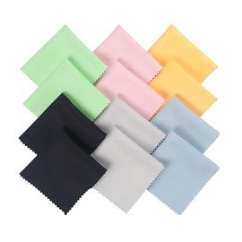 24 Glasses Cleaning Cloth, Microfiber Cleaning Cloth, for Screens, Glasses, Screens, Cameras, ipads, iPhones, Glasses, Mobile Phones, LCD TV Screens and Other fine Surfaces (17.5 x 14.5 cm)