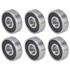 10Pcs Deep Groove Ball Bearing Rubber Seals Extra Light Series