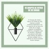 REKOBON Set de 4 Jardineras Colgantes con Plantas Artificiales, Decoración