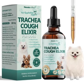 Collapsed Trachea Treatment for Dogs, Trachea Cough Elixir, Dog Cough Treatment –Natural Herbs Respiratory Support, Promotes Throat Comfort and Breathe Smoothly for Honking Cough, Gagging and Wheezing