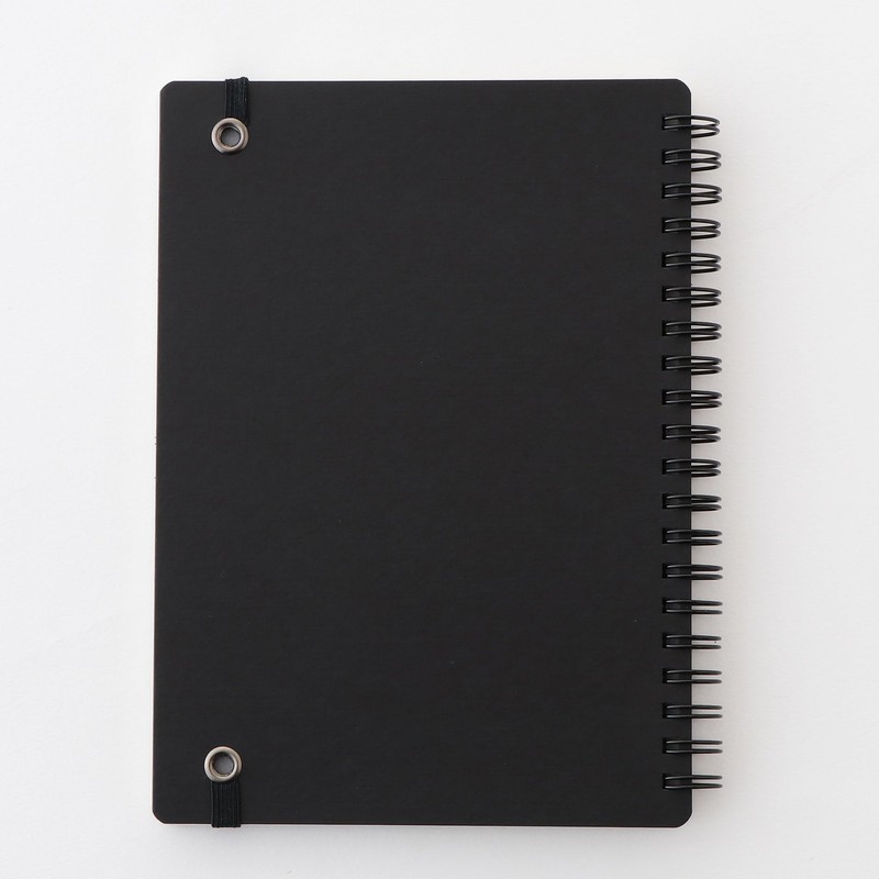 Muji NAA37A8A High Quality Paper, Double Ring Notebook, With Rubber