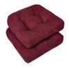 downluxe Chair Cushions for Dining Chairs 2 Pack, Tufted Indoor