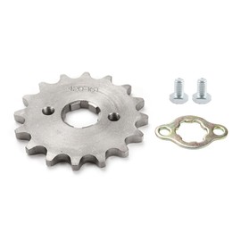 420 16T 17mm Chain Sprocket with Retainer Plate Motorcycle Front Sprocket Gear fits for 50cc 70cc 90cc 110cc 125cc 140cc 160cc Engine Pit Dirt Mini Bikes Go Kart Trail Quad ATVs 4 Wheeler Moped(1 set)