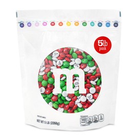 M&M’S WORLD Christmas Milk Chocolate Candy - 5 Pounds of Holiday Color Chocolate Bulk For Christmas Candy Bags, Decorations, and More