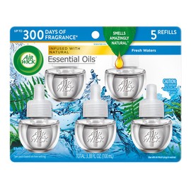 Air Wick Air Wick Scented Oil Refill, 5ct, Fresh Waters, Air Freshener, Essential Oils