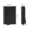 SENDEFN Men's Leather Wallet with RFID Protection Aluminium Credit Card