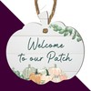 Welcome to Our Patch Hanging Pumpkin Plaque | Rustic Fall-Themed