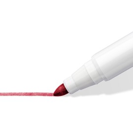 Staedtler Lumocolor Whiteboard Marker Compact Universal Tip for Variable Line Widths (approx. 1 - 2 mm) Dry and Wipe Clean Without Residue Set of 10, Orange 341-4