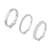 RchSLK Silver Stacking Rings for Women, Stackable Cubic Zirconia Thumb