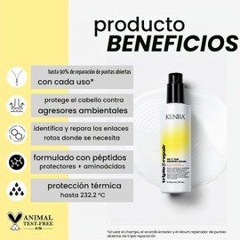 Kenra Professional Triple Repair Split End Mending Serum Hasta 90% De Reparación De Puntas Abiertas Por Uso Ayuda A Reparar Enlaces Dañados Para Cabello Dañado Tecnología Bond Builder 192 ml
