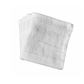 Lyra Linens - 100% Egyptian Cotton Face Flannel Washcloths - Pack of 2 OR 4 500 Gsm Facecloths, 30cm x 30cm Square, Quick Dry And Absorbent Makeup remover Cloths, Gym Towels (White, 4)