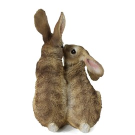 Arnusa Garden Figurine Rabbit Couple Animal Figurine Rabbit 27 cm Garden Decoration Figure