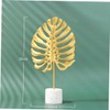 Ipetboom Golden Iron Monstera Leaf Ornament Large Artistic Desktop Decoration
