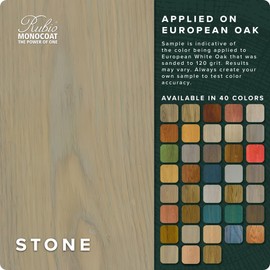 Rubio Monocoat Wood Stain & Finish Sample - Stone | Oil Plus Part A | Quick-Dry, Eco-Friendly Linseed Wood Oil for Indoor Use | Ideal for Sampling Oil Plus 2C & Touch Ups | 20 mL
