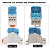 3Pcs Din Rail Distribution Box, UKK-80A Terminal Block Distribution Box