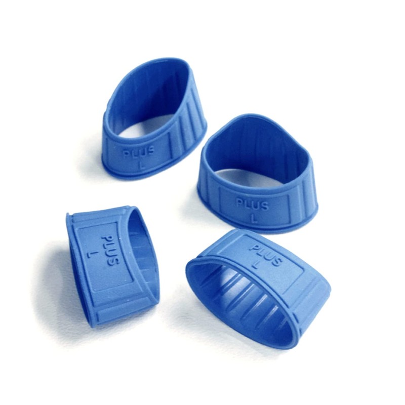 PLUS(プラス) プラス 指サック メクリッコ ラバー リング型 ブルー Lサイズ 徳用20個入 44-773