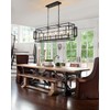 JWLUYN 6-Light Black and Gold Kitchen Island Lighting: 44 Inch