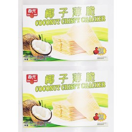 Coconut Crispy Crackers, 5.3 oz, 2 Pack, Asian Snacks