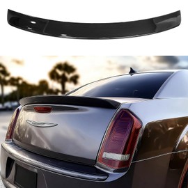 Spoiler for 2011-2023 Chrysler 300 Without Drilling ABS Rear Trunk Spoiler Wing Compatibble with Chrysler 300 300C 300S Accessories(Glossy Black)