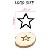 AIMOADO Star Branding Iron, 1 1/2" Brass Branding Iron Stamp