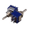 Yibuy Blue 3-Way Design AC 125V 6A Double Pole DPDT