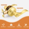 Probrico Interior Door Handle Wave Style Privacy Door Lever Gold