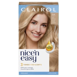 Clairol Nice'n Easy Permanent Hair Dye, 9A Light Ash Blonde Hair Color, 1 Count