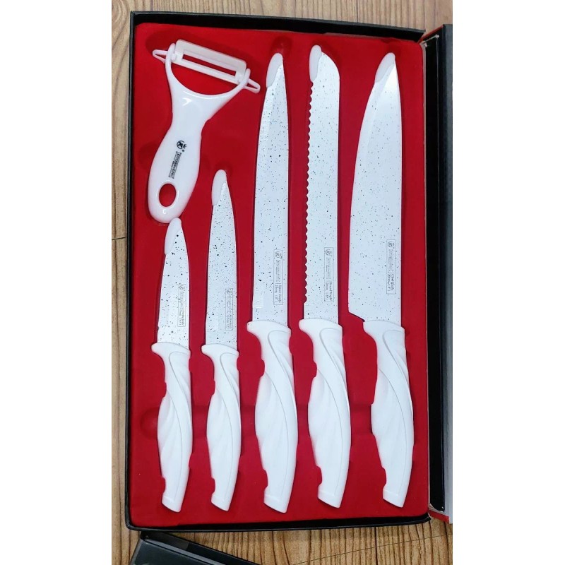 KH Set De Cuchillos Cocina Profesionales Acero Inoxidable Caja
