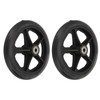 2pcs Replacement Wheel Professional Black Safe PU Front Wheel Accessory