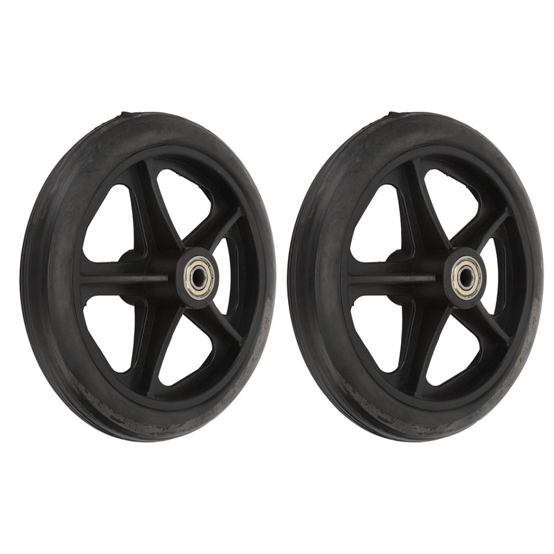 2pcs Replacement Wheel Professional Black Safe PU Front Wheel Accessory