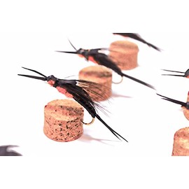 "Creek Edge" Premium Collection Giant Stone Flies Nymphs Black/Orange 12 Pieces #10 Finished Flies