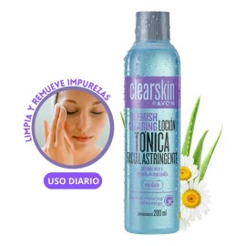 Loción Tónica Facial Avon Clearskin Piel Normal con Ácido Salicílico 200mL