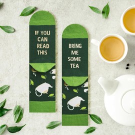 Funny Socks for Men Dad Husband Women Teenage Boys-If You Can Read This Bring Me Tea Lovers Novelty Fun Crew Crazy Funky Cute Cotton Food Sock Fathers Day Easter Gifts Christmas Stocking Fillers