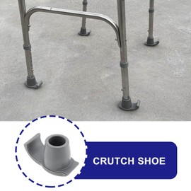 SG Store 4 Stück Gehgestell Gleitskier mit 25mm Innendurchmesser Graue Schlitten Gummimatten Kompatibel mit Gehhilfen Mobilitätshilfe Gehstock