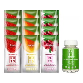 Pack Geles Energéticos Ruts Energy 12u + 60 Electrolitos Limon Running
