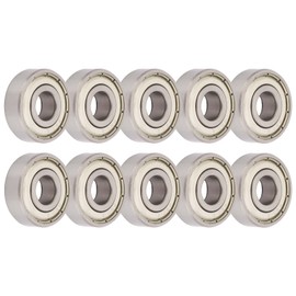Pack of 10 Deep Groove Ball Bearings Bearing Steel Material Assembly Roller Skateboard Bearing 6201z Deep Groove Ball Bearing 12 mm Miniature Roller Wheel Bearings