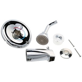 Moen T183 Chateau Single Handle PosiTemp Pressure Balanced Tub and Shower Trim with Acrylic Knob, Chrome