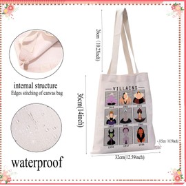 PXTIDY Villains Group Character Canvas Tote Bag Villains Witch Fans Gift Bad Witches Gifts Villains Merchandise