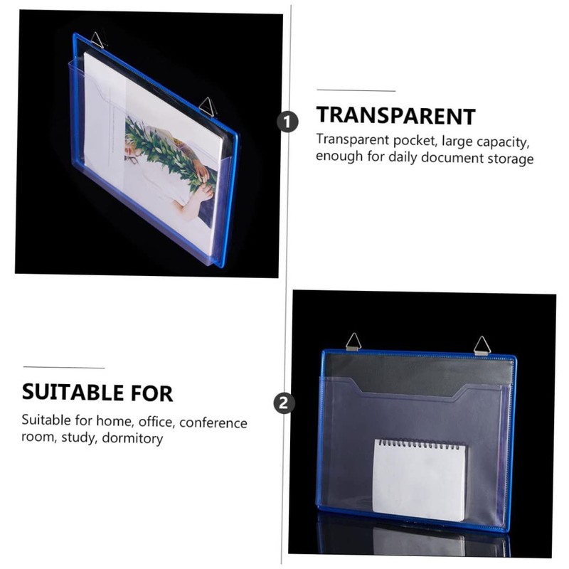 Operitacx Briefcase Transparent File Container Storage Bag for Documents Organiser