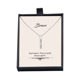 LeCalla 925 Sterling Silver Love 3D Bar Necklace Pendant treasured symbol of Love Affection and cherished bond Jewellery piece designed for Teen and Women