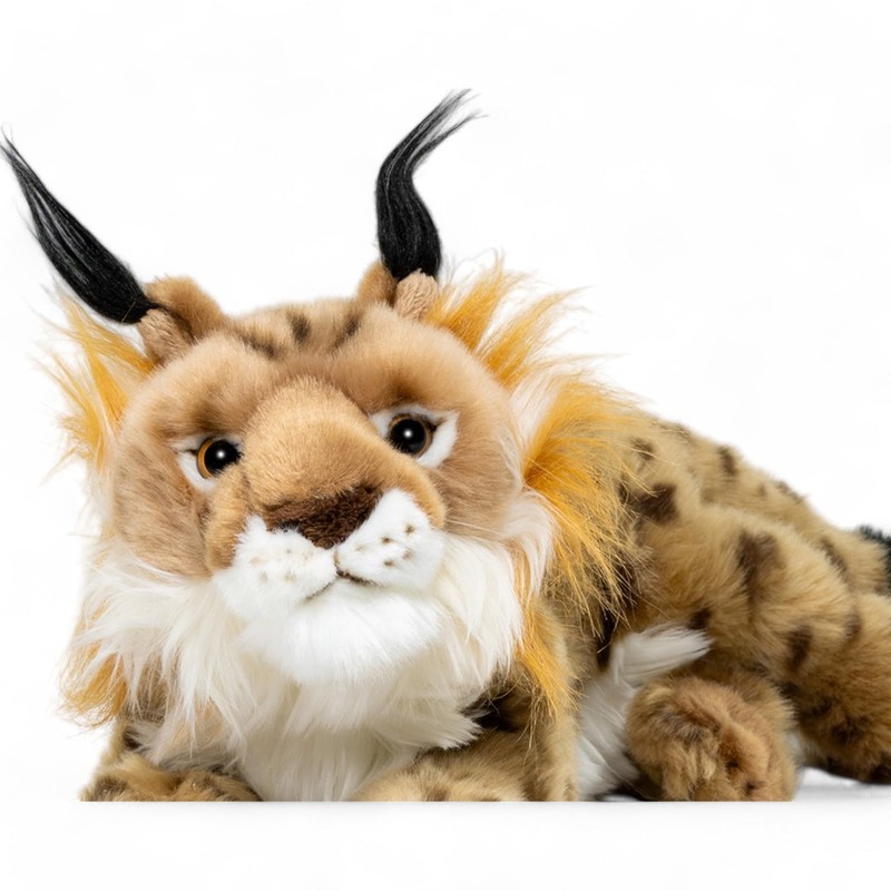 Carl Dick Lynx lying approx. 28 cm plush toy, stuffed