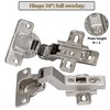 AERZETIX - C41050-Set of 4 Concealed Hinges 30° Curved for