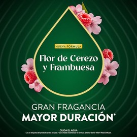 Air Wick Aromatizante Reeds, Flores de Cereza y Frambuesa, difusor con aromatizante de 25 ml