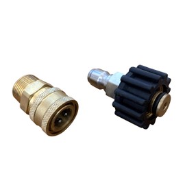 HOTEISON High Pressure Washer One-Touch Coupler 3/8 M22 / Kärcher High Pressure Washer For High Pressure Washers, Attaching and Removing Hoses With One Touch!