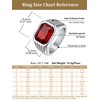 Bestyle Stainless Steel Rings for Men Boys - Classic Red