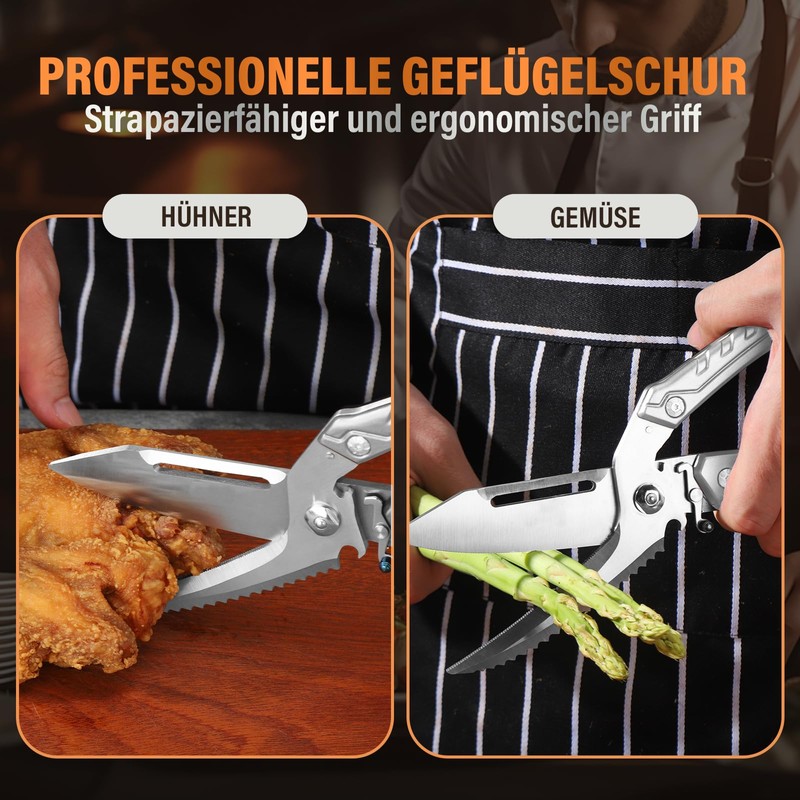 SMITH CHU Poultry Scissors, Carving Scissors, Chicken Scissors, Poultry Scissors,
